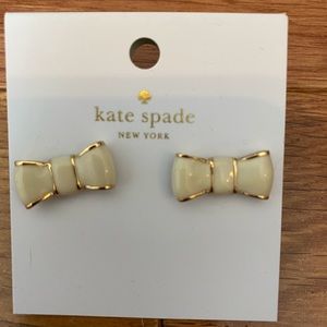 Kate Spade cream bow studs
